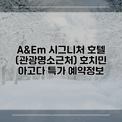 A&Em 시그니처 호텔 (관광명소근처) 호치민 아고다 특가 예약정보