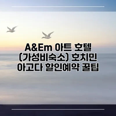 A&Em 아트 호텔 (가성비숙소) 호치민 아고다 할인예약 꿀팁