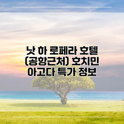 낫 하 로페라 호텔 (공항근처) 호치민 아고다 특가 정보