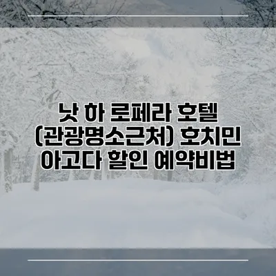 낫 하 로페라 호텔 (관광명소근처) 호치민 아고다 할인 예약비법