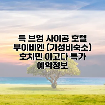 득 브엉 사이공 호텔 부이비엔 (가성비숙소) 호치민 아고다 특가 예약정보