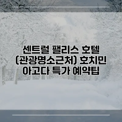 센트럴 팰리스 호텔 (관광명소근처) 호치민 아고다 특가 예약팁