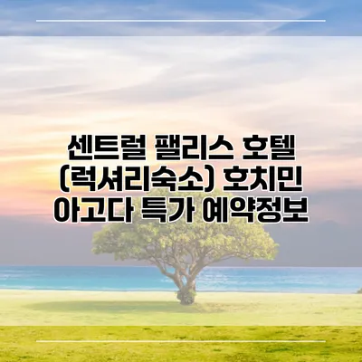 센트럴 팰리스 호텔 (럭셔리숙소) 호치민 아고다 특가 예약정보