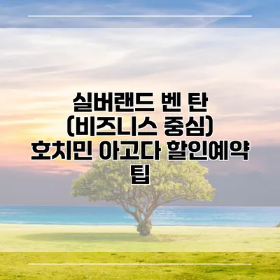 실버랜드 벤 탄 (비즈니스 중심) 호치민 아고다 할인예약 팁