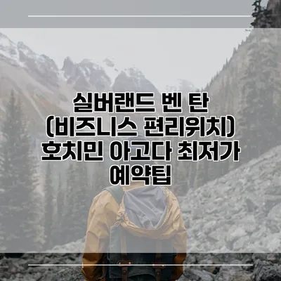 실버랜드 벤 탄 (비즈니스 편리위치) 호치민 아고다 최저가 예약팁