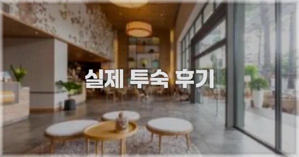 💬 실제 투숙 후기