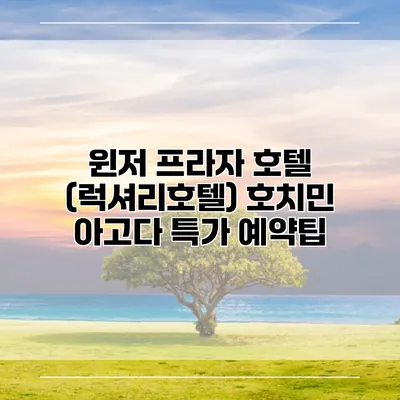 윈저 프라자 호텔 (럭셔리호텔) 호치민 아고다 특가 예약팁