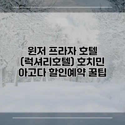 윈저 프라자 호텔 (럭셔리호텔) 호치민 아고다 할인예약 꿀팁