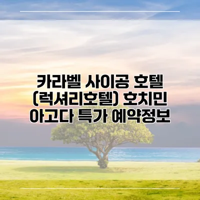 카라벨 사이공 호텔 (럭셔리호텔) 호치민 아고다 특가 예약정보