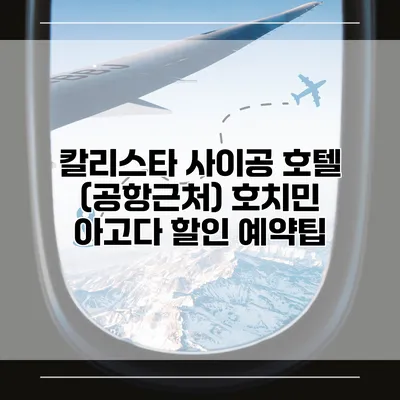 칼리스타 사이공 호텔 (공항근처) 호치민 아고다 할인 예약팁