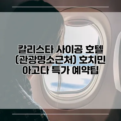 칼리스타 사이공 호텔 (관광명소근처) 호치민 아고다 특가 예약팁