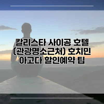 칼리스타 사이공 호텔 (관광명소근처) 호치민 아고다 할인예약 팁
