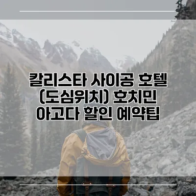칼리스타 사이공 호텔 (도심위치) 호치민 아고다 할인 예약팁