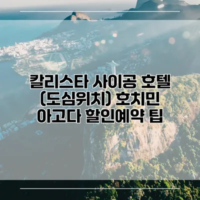 칼리스타 사이공 호텔 (도심위치) 호치민 아고다 할인예약 팁