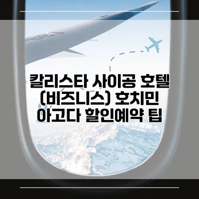 칼리스타 사이공 호텔 (비즈니스) 호치민 아고다 할인예약 팁