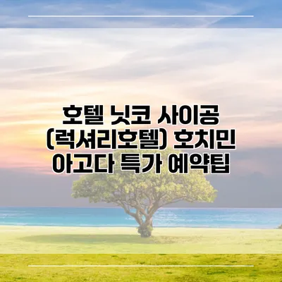 호텔 닛코 사이공 (럭셔리호텔) 호치민 아고다 특가 예약팁
