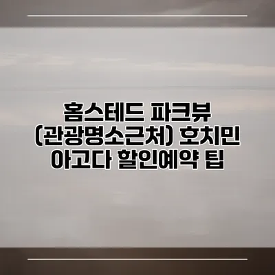 홈스테드 파크뷰 (관광명소근처) 호치민 아고다 할인예약 팁