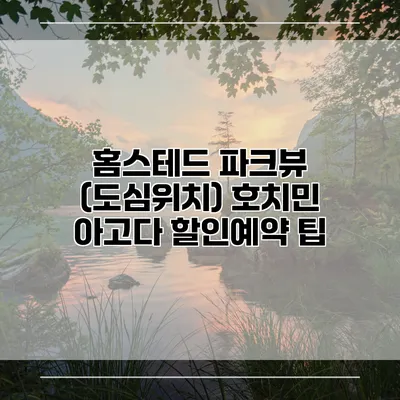 홈스테드 파크뷰 (도심위치) 호치민 아고다 할인예약 팁